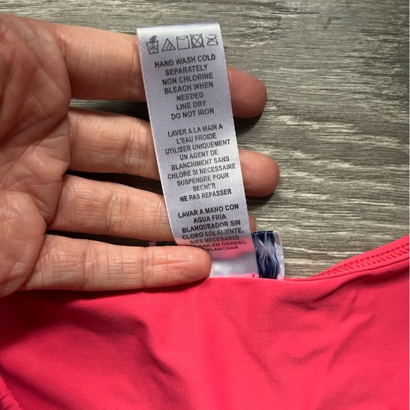 Tommy Bahama Coral Sleeveless V Neck Tassel Pockets Nylon Blend Summer Dress M - Picture 5 of 7